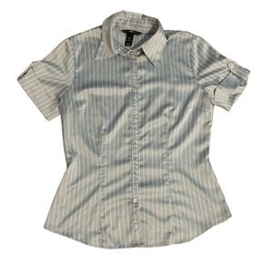 H&M Y2K Silky Button Down Blouse